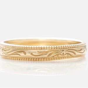 Local Eclectic Solid Gold Filigree Ring, size 6.5